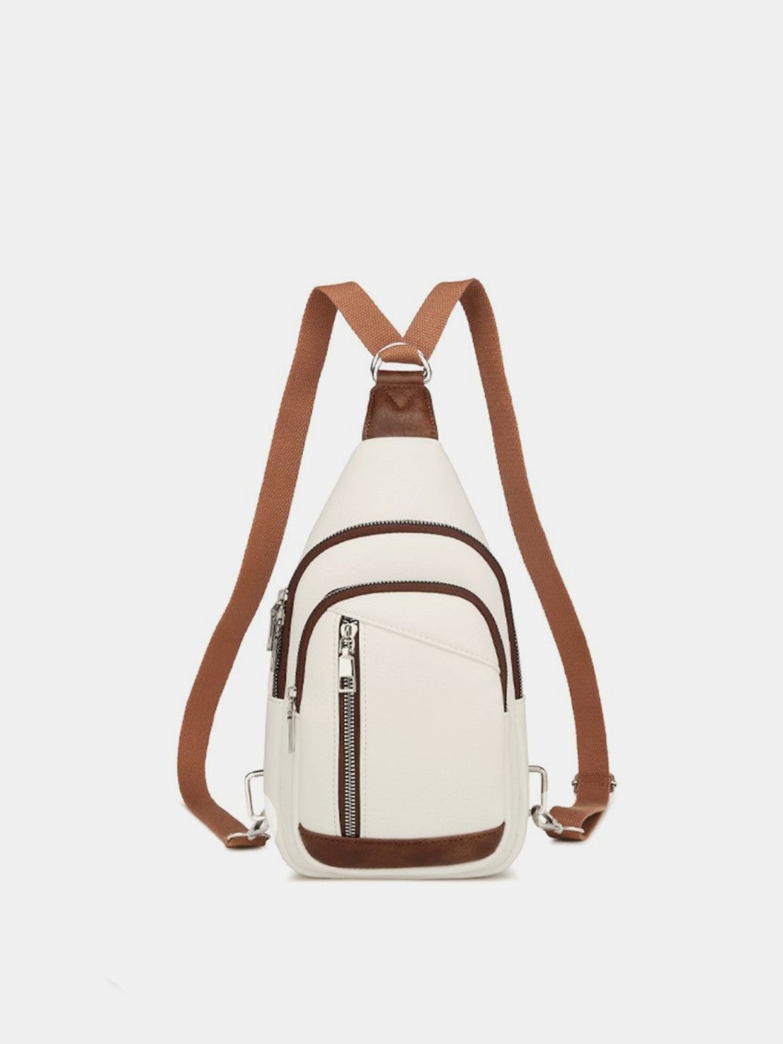 PLeather Crossbody Bag with Two Detachable Straps